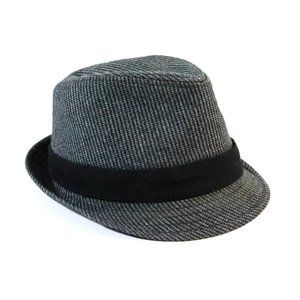 BKE Men's Fedora Gray and Black Hat - Size S/M